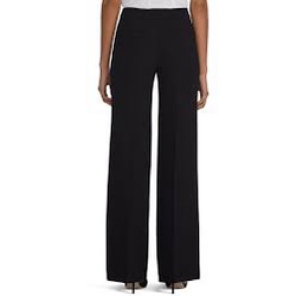 White House Black Market WIDE leg pant, Black, pockets, double hook front zip 2 - Picture 3 of 8